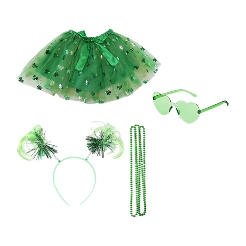 STパトリックの日コスチュームセット グリーンヘッドバンド ギフト用 ロールプレイング ホリデー用