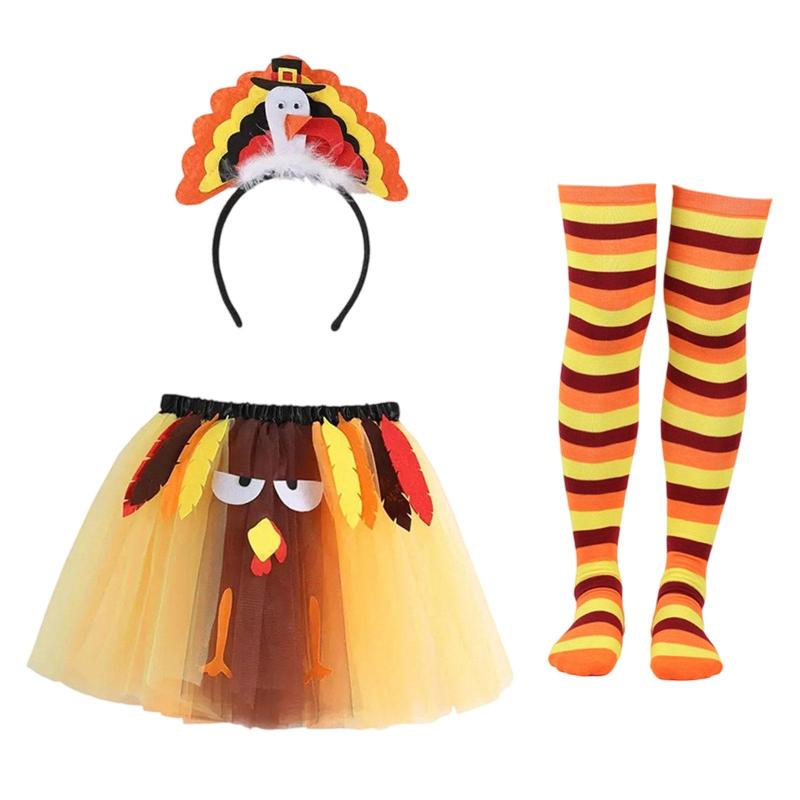 感謝祭の七面鳥のコスチュームセット.コスチューム.ロールプレイ用アクセサリー.