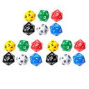 3x 10個の木製ダイス6面ダイスD&DRPGゲーム用デジタルダイスウッド