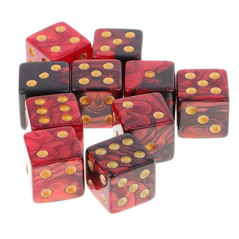 10個 6面 D6ダイス デジタルダイス D&D RPGゲーム用 全2色