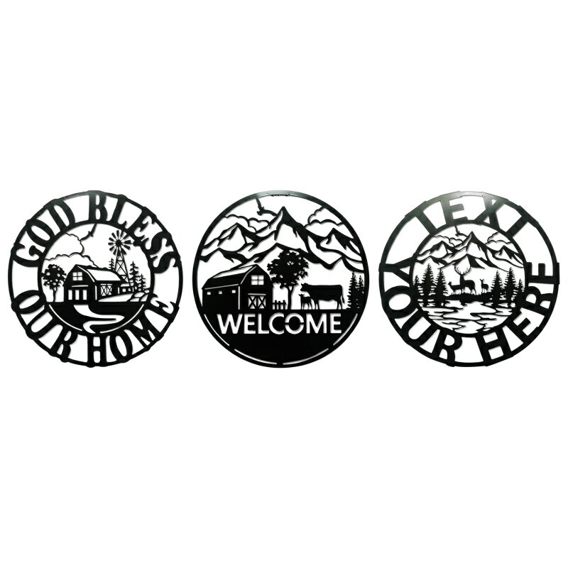 金属の壁の芸術-居間.寝室.浴室の屋内屋外のためにぶら下がっているの壁の装飾.12.6 x 12.6インチ