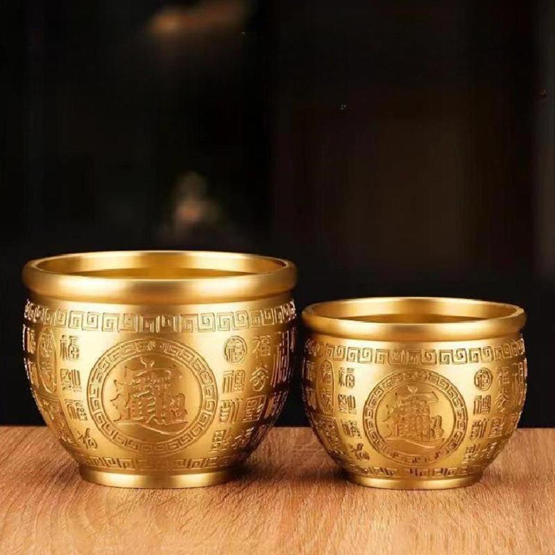 真鍮風水ボウル卓上飾り福祝福理想的なギフト家の装飾テーブルセンターピース宝庫ボウルオフィス寝室用