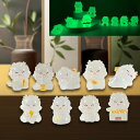 9 個ミニチュア置物ホームリビングルーム発光ミニ樹脂ドラゴン彫像