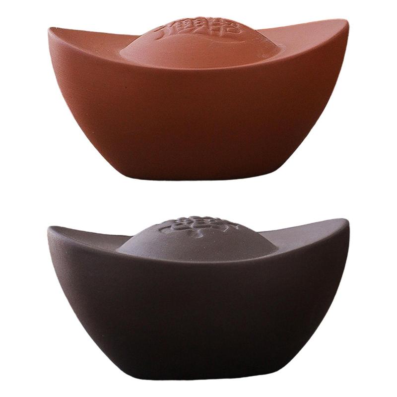 ティーペット.金塊の彫像工芸品ティートレイアクセサリー本棚飾りティーポット蓋ホルダーお茶愛好家リ..