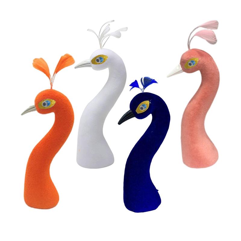 模造孔雀の頭の模型フィギュア 再利用可能なウェディングデコレーションフラワーアレンジメント用品 寝..