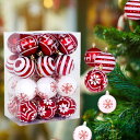 クリスマスボール24個.クリスマスツリーペンダント.DIYクリスマスデコレーション.パーティー用品用の軽量クリエイティブハンギングボール