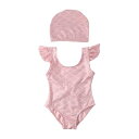 子供用水着.スイムウェア.スイムキャップ付きの快適な水泳衣装.子供用プールビーチウェア水着ノースリーブガール水着