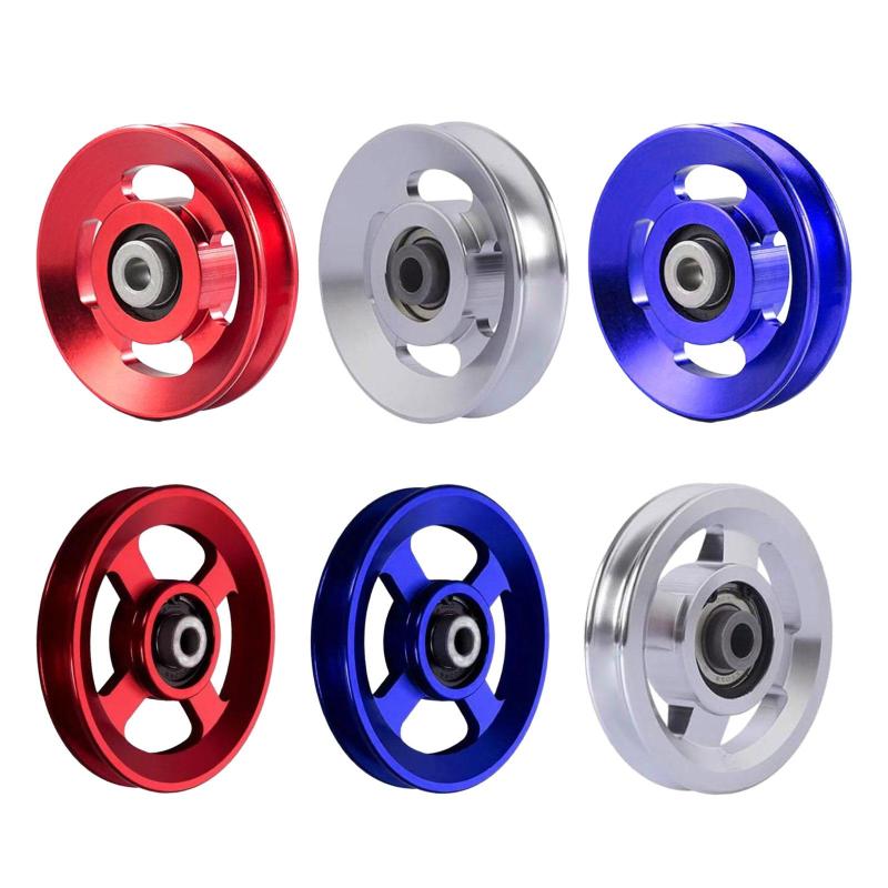 ベアリングプーリーホイール アルミ合金プーリー交換用丸プーリーホイール ジムケーブルホイール エク..