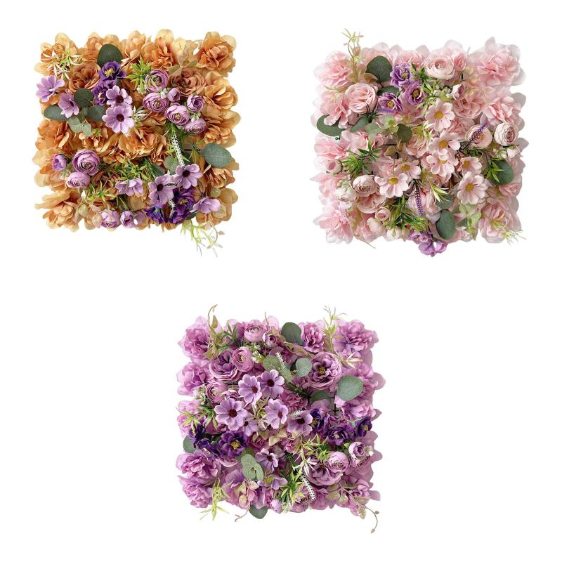 造花壁パネル 壁掛け花背景飾り 手作り エレガントな3D花パネル 背景 結婚式用装飾