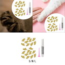 20個のペット用爪キャップ.猫の足保護カバー.アプリケーター付き
