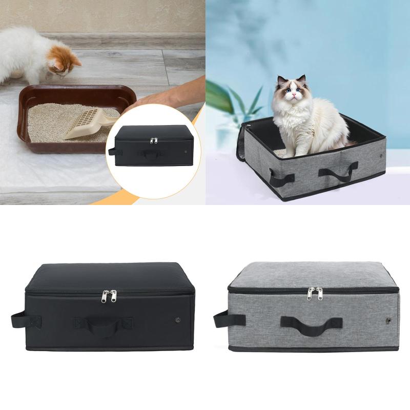 半密閉式猫用トイレボックス ペット用トイレボックス 旅行 ペット品 外出に便利 軽量 猫容器