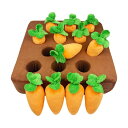 ガーデンニンジンぬいぐるみ野菜フルーツペットインタラクティブパズル採餌トレーニング知育玩具増加犬の濃縮おもちゃ , マルチ, 36cm×36cm