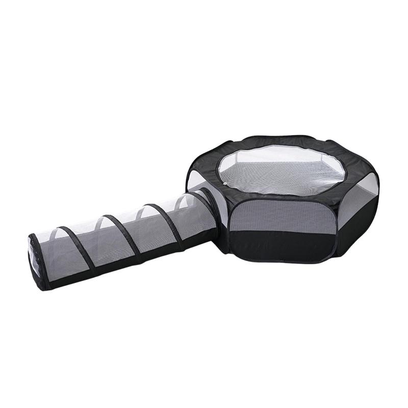 猫トンネル屋外猫囲いケージインタラクティブユニバーサル屋外プレイテントとトンネル猫ベビーサークル..