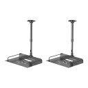 プロジェクター/カメラ用トレイ付き天井マウント 高さ調節可能なホームサポートブラケット 壁と天井用の強力な耐荷重