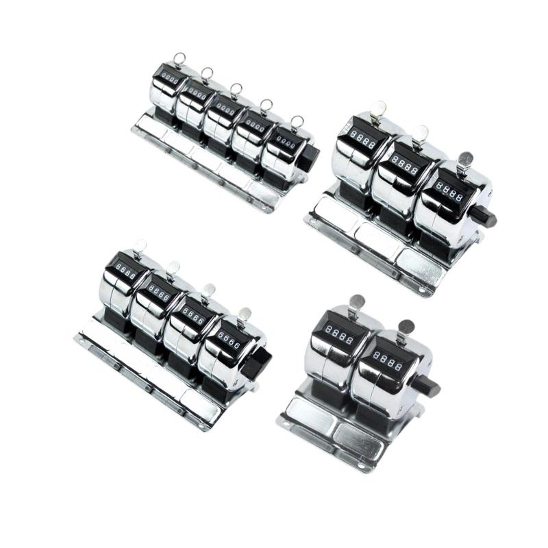 デスクトップ集計カウンター ポータブル 4桁 機械式クリックカウンター 銀行チケット販売人数カウント用