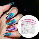 12x ネイルアート練習ライン描画ぬりえページ研究