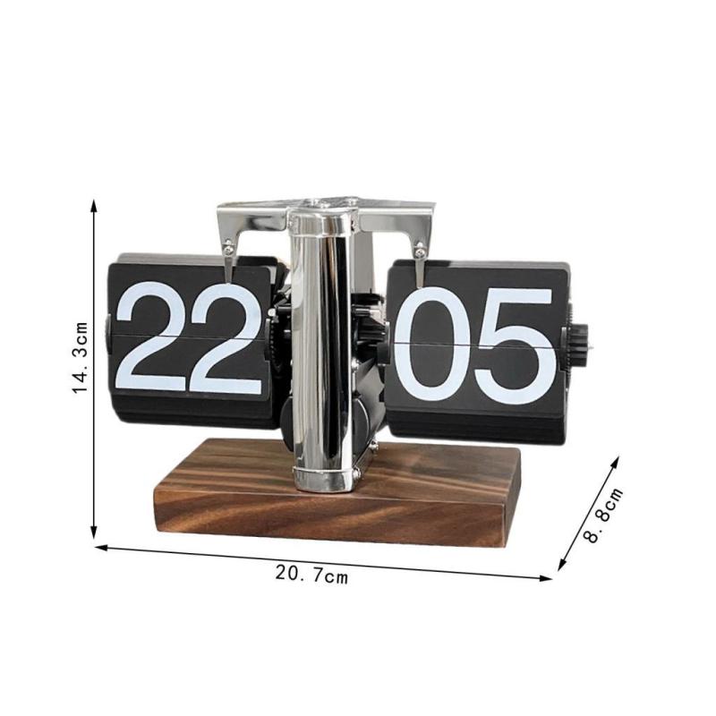 フリップデスククロックデジタル自動ページ寝室オフィスのターニングクロックターニングクロック [2]