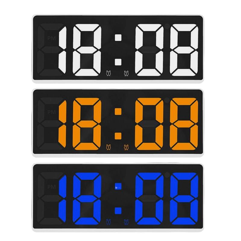 電子目覚まし時計.明るさ調節可能.音声制御.LEDディスプレイ寝室.自宅.リビングルーム.ホリデーギフト用の多数の時計