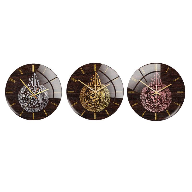 ラマダンイードの家のリビングルームのオフィスの装飾のための30cmの大きな丸いアクリルの丸いイスラム教徒の壁時計非クォーツ時計