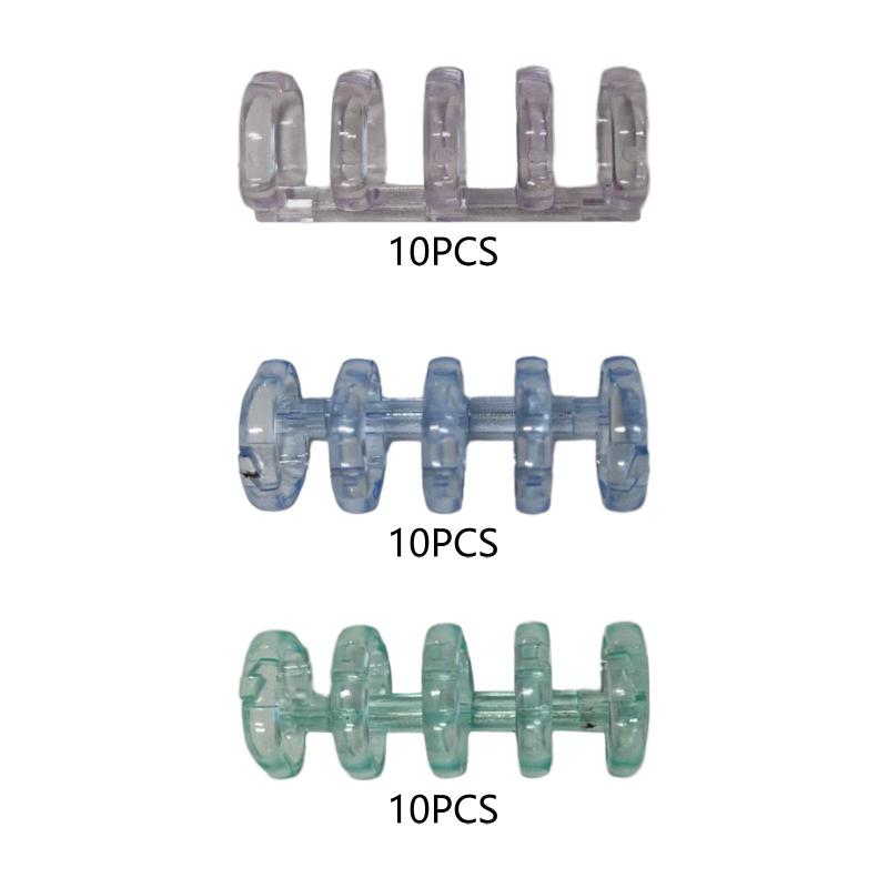 10 個ルーズリーフバインダーリングスナップ分割ヒンジ DIY 5 穴ルーズリーフブックリング旅行日記スク..