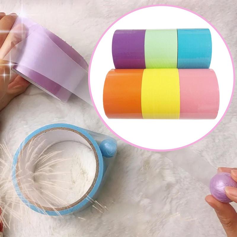 6ピース クリエイティブ ボール テープ DIY キャンディーカラー テープ キット パーティーの記念品 25mx4.8cm