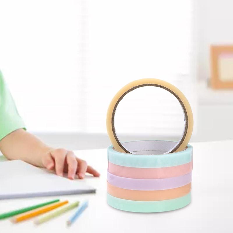 6x カラフルな粘着ボールテープ 1.2cm 装飾感覚おもちゃ 粘着ボールローリングテープ ゲームの装飾 カ..