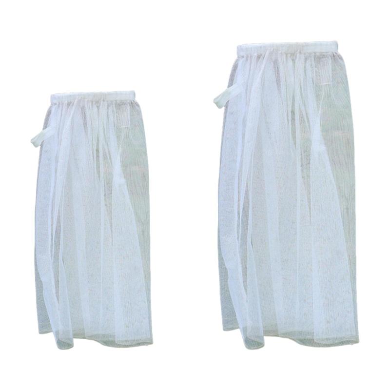 ガーデニング用屋外ネットスカート ホワイト 軽量 多機能 高密度メッシュ生地 通気 オーバードレス