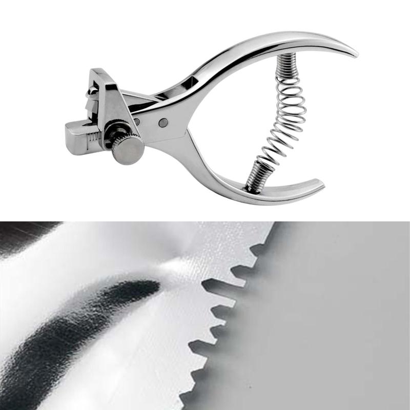 パターンノッチャーツール ファブリックノッチパンチングプライヤー 2mm カット幅 ホールパンチャー カッティングパンチツール 時計バンド グリーティングカード ラベル タグ用