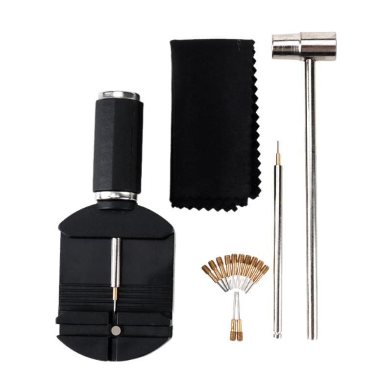 16ピース 時計リンク取り外しキット 交換用ハンマー ストラップ長さ分解