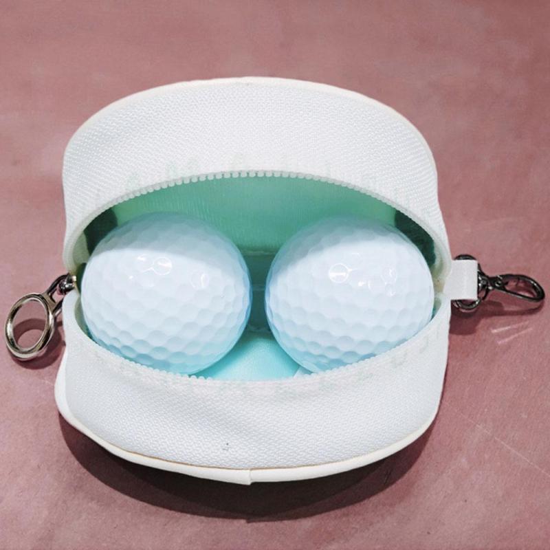 ポータブルスモールゴルフボールバッグジッパークロージャーアクセサリーサックポーチグリーン