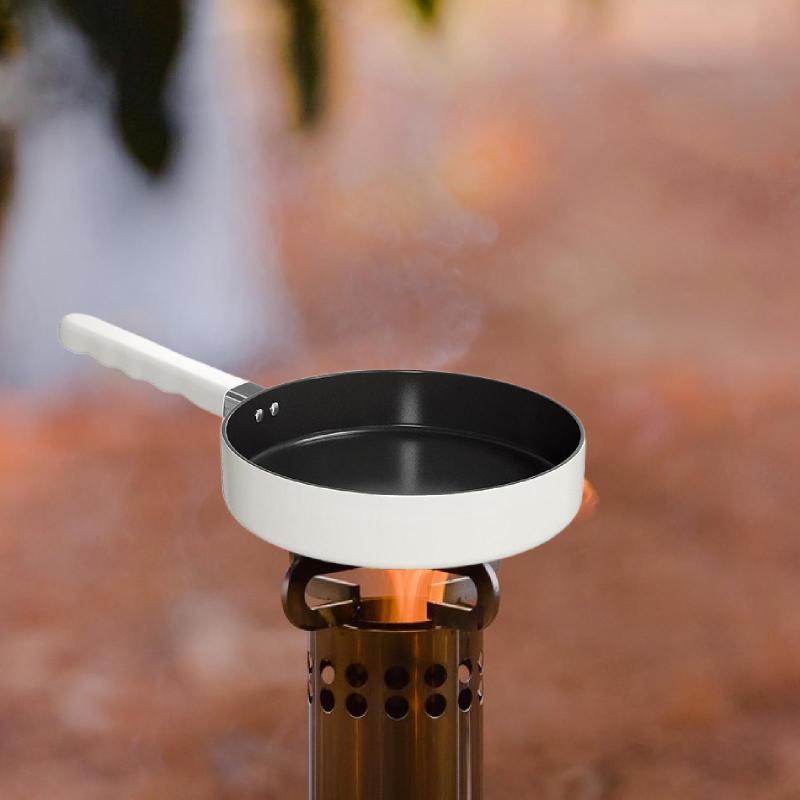 キャンプ用フライパン ハンドル付き キッチン調理器具 釣り キャンプ ハイキング用