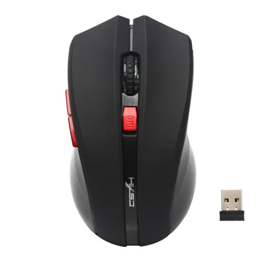 USBワイヤレスマウス6ボタン2.4G光学調整可能DPIゲーム - 黒 USBワイヤレスマウス6ボタン2.4G光学調整可能DPIゲーム - 黒