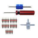 バルブコアリムーバーツール 4ウェイバルブステムツール 電気自動車Rv用