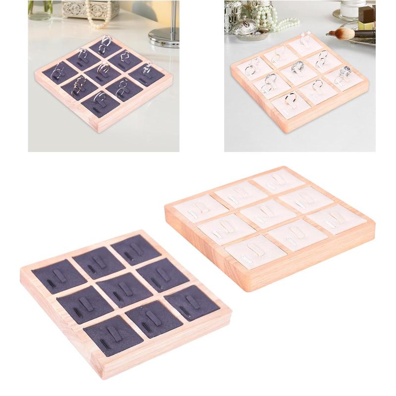リングホルダートレイディスプレイ収納アンクレット木製ネックレスジュエリーオーガナイザースタッドイ..