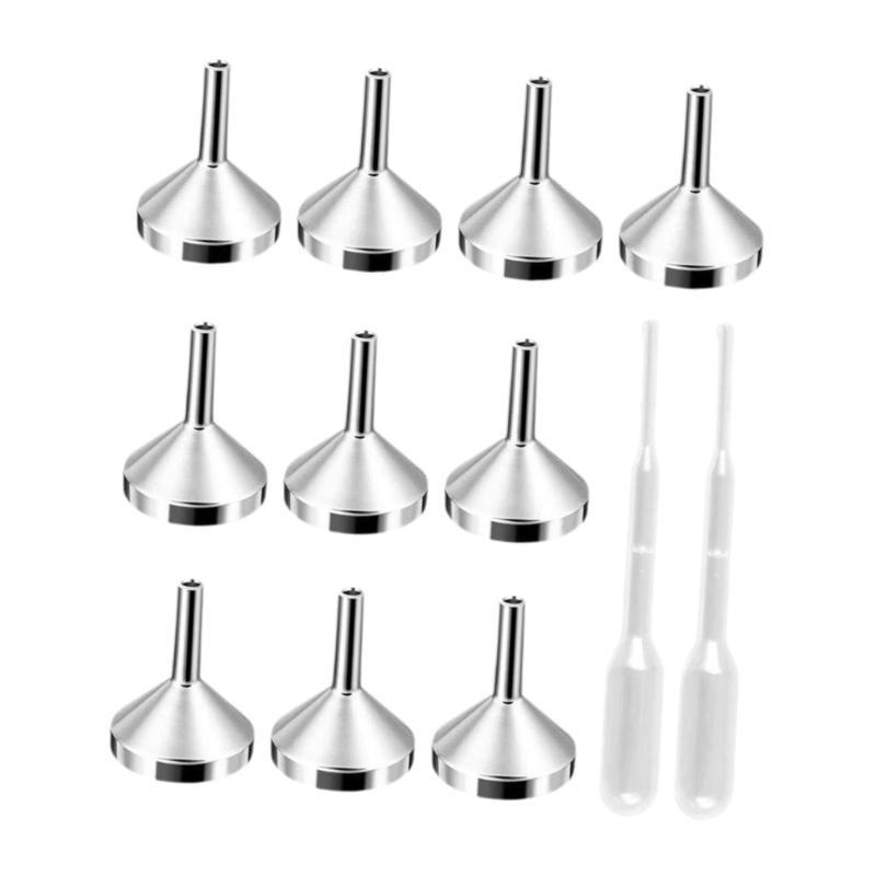 スポイト付きミニ漏斗10個入り.ローション.フレグランス.シャンプー.エッセンシャルオイルを充填するた..