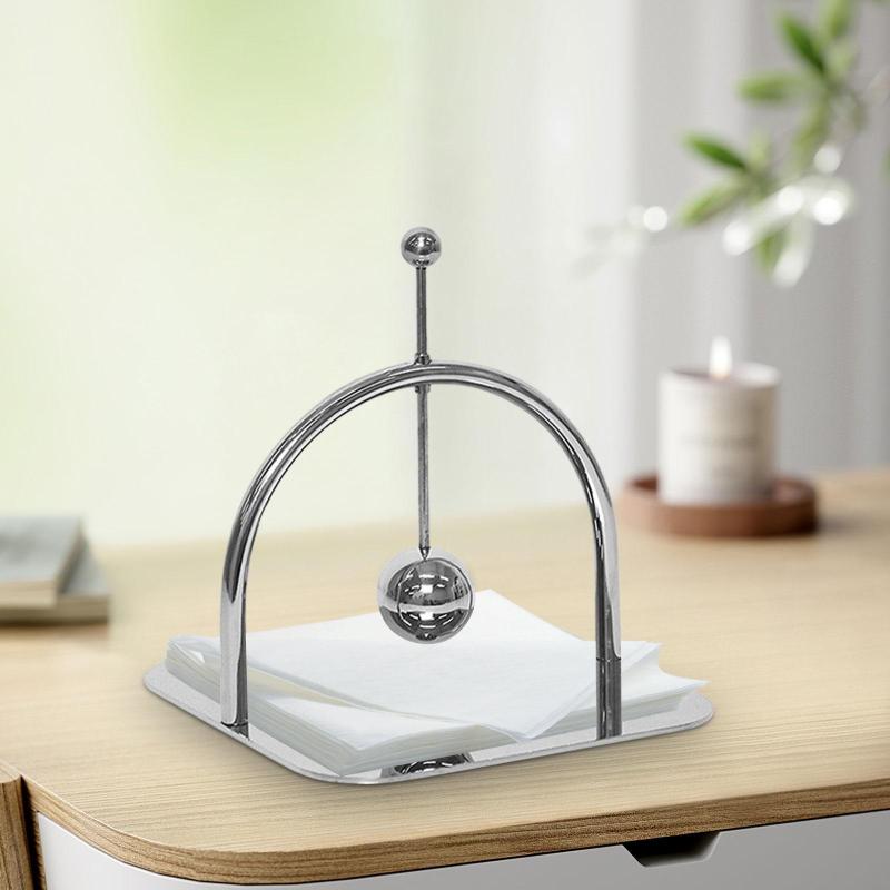 キッチン ピクニック カフェ用 重みのあるアーム付きナプキンラック付き紙ナプキンホルダー