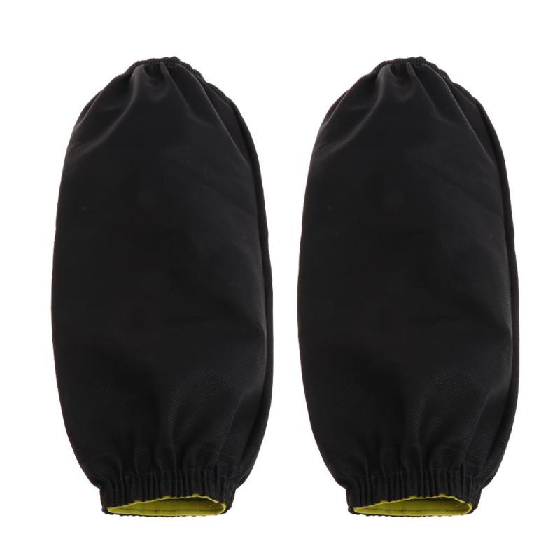 1組の袖革防水キッチン調理オーバースリーブブラック