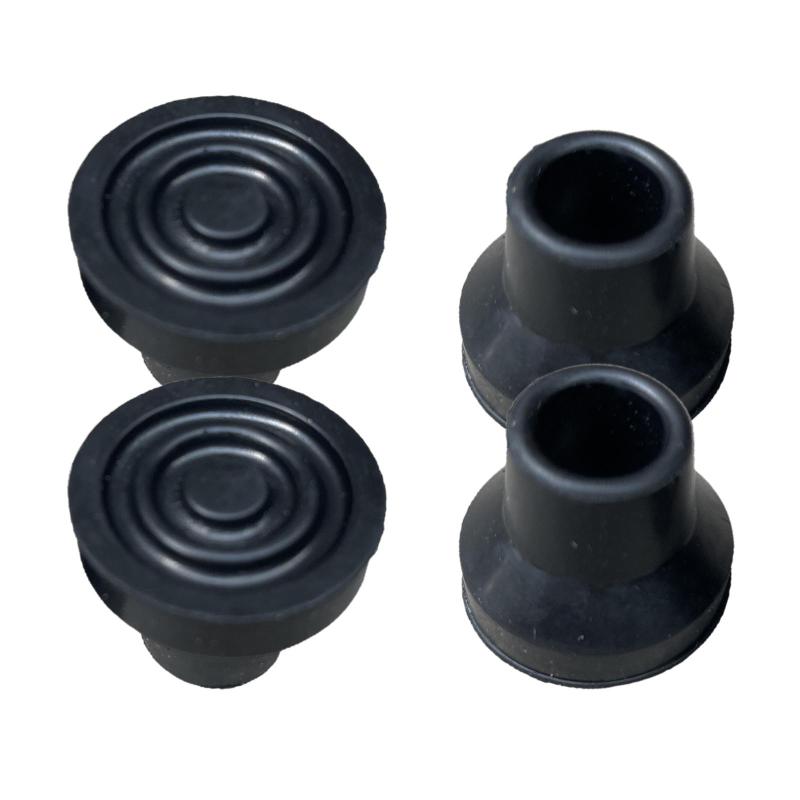 4個 ゴム製 クルーザーヒント 松葉杖先端 耐摩耗性 チップ 天然ゴム 2色選べ