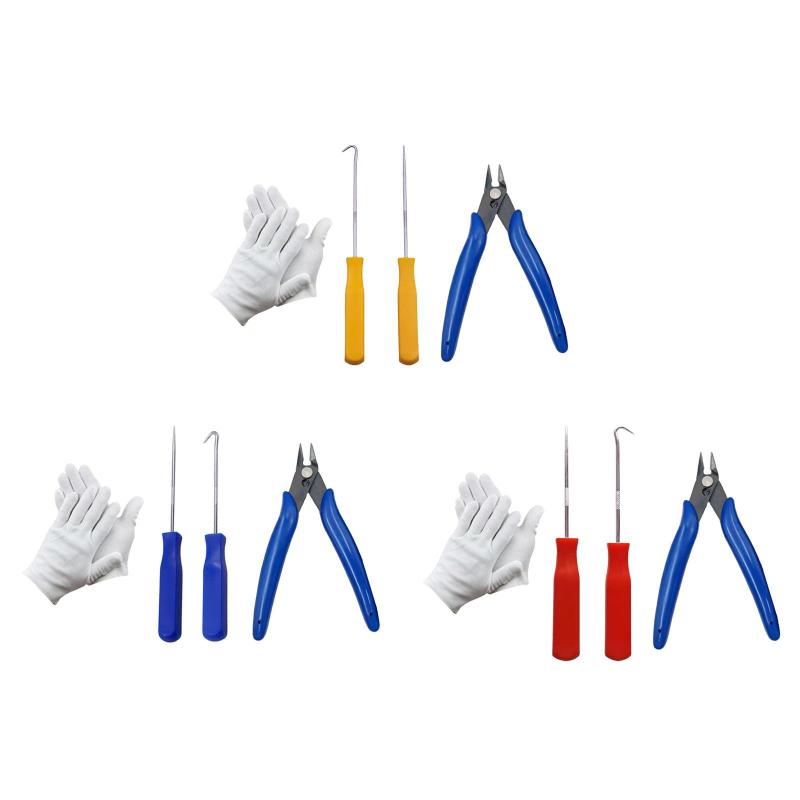 ラケットストリングツールセット ハンドツール 修理 プロ仕様 使いやすい ポータブル プルワイヤー 多機能 バドミントン スカッシュ用