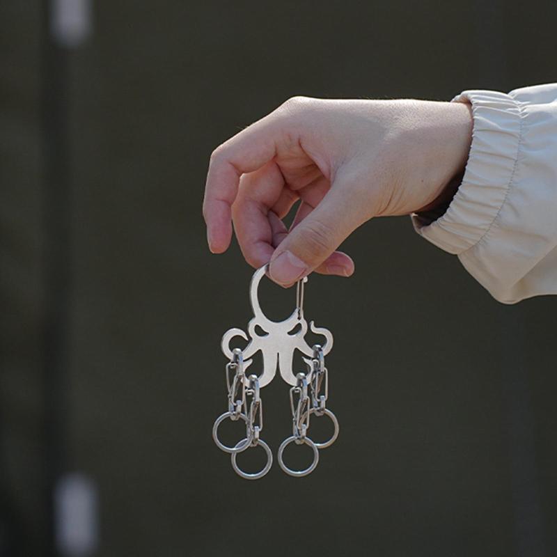 カラビナーキーチェーンクリップセット動物型のキーオーガナイザー