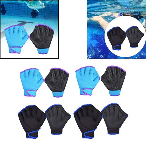 水泳用ハンドパドル 1組 トレーニング補助 水泳用グローブ 水泳練習用アクセサリー フィットネス用ナイロン製水泳用ハンドパドル