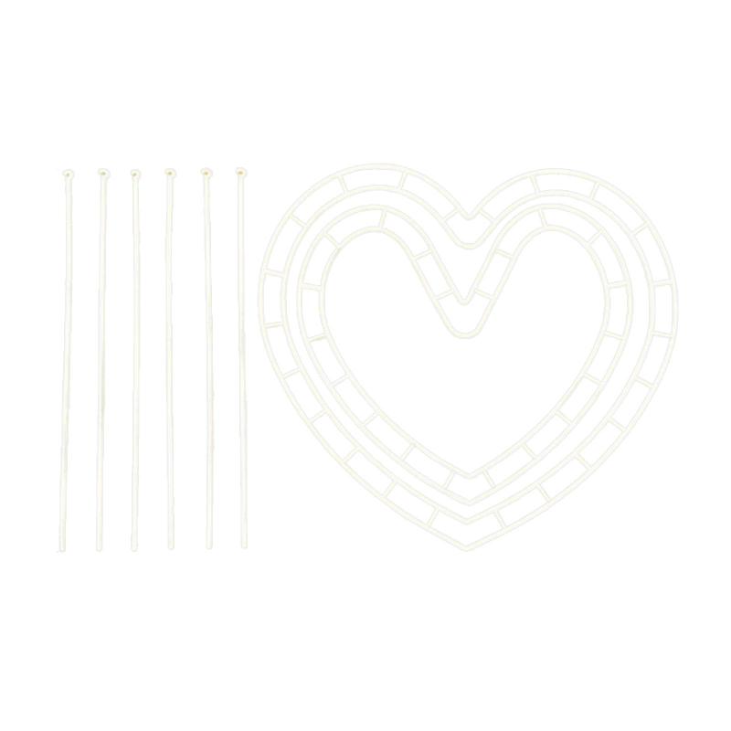 特別な機会のためのエレガントなハート型リースフレーム