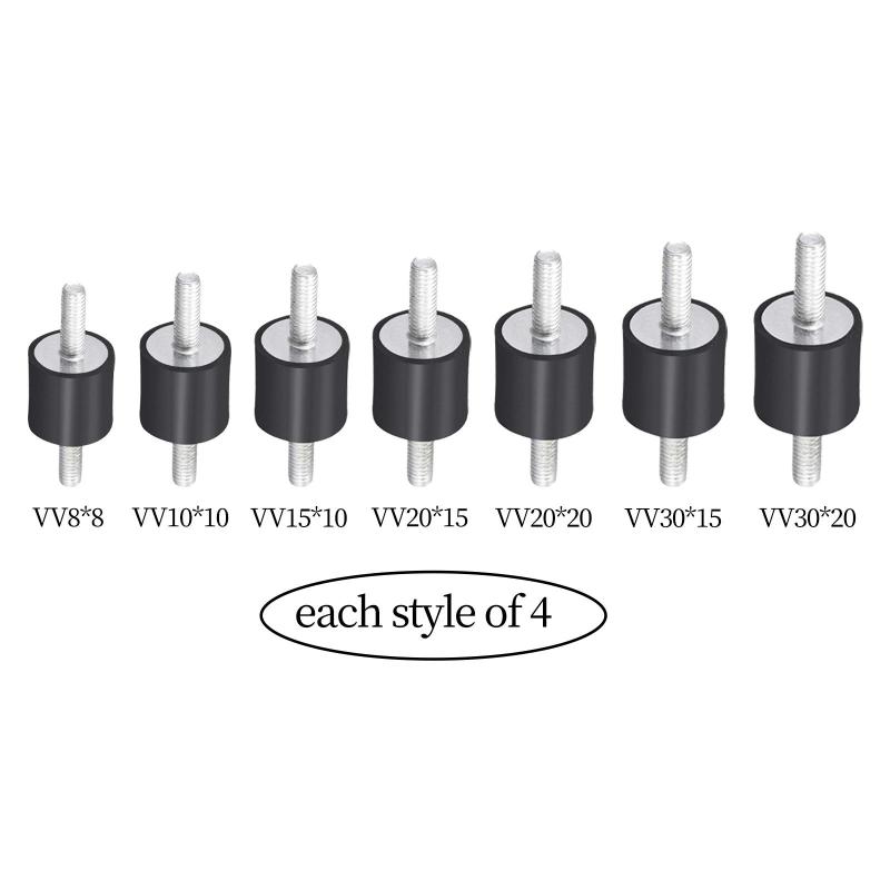 4x ラバー スタッド ショック アブソーバー ラバー アイソレーター マウント ダブル スレッド スタッド..