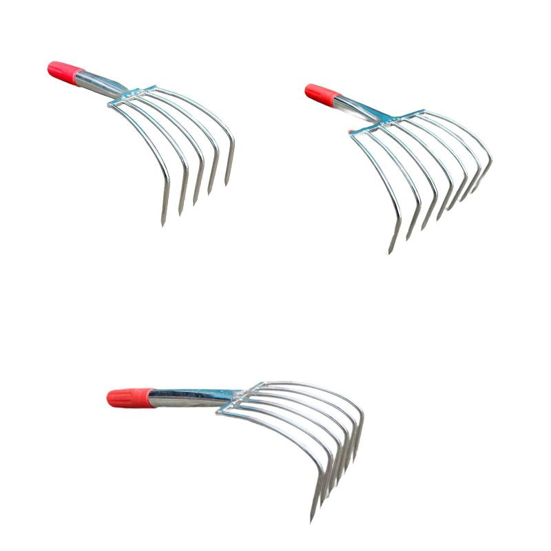 ハンドレーキ.小型除草多目的ポータブル耕運機.葉のレーキ.裏庭パティオ海辺のガーデニングツール