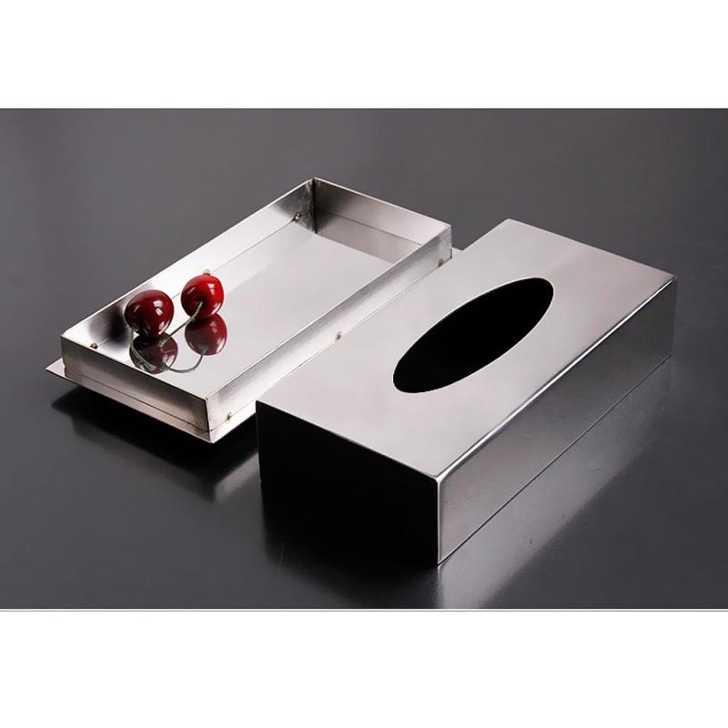 保護フィルム付きステンレススチールティッシュボックス22x 10.7 x 5.4cmシルバー