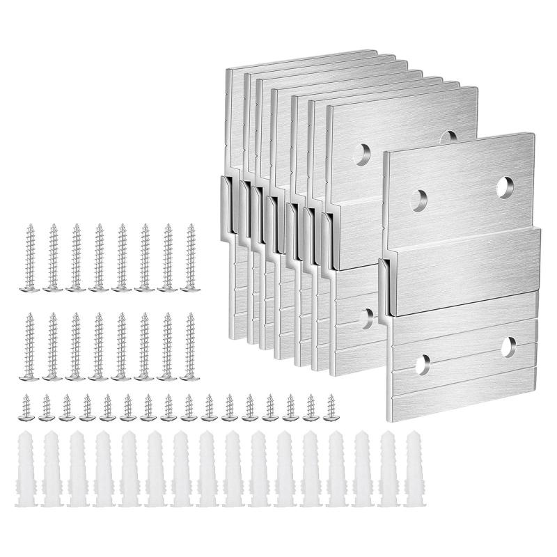 フレンチクリートピクチャーハンガー8組.壁取り付けブラケットセット