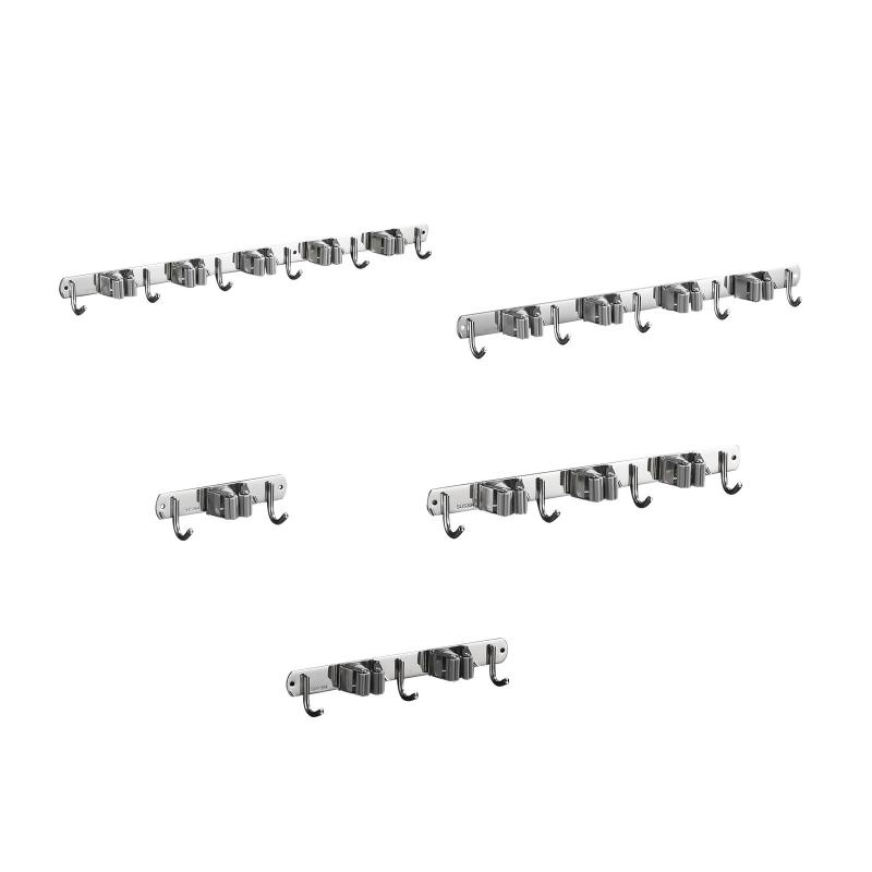 モップほうきホルダー.壁掛けほうきホルダー.使いやすく丈夫な滑り止めの高耐久ほうきオーガナイザー...