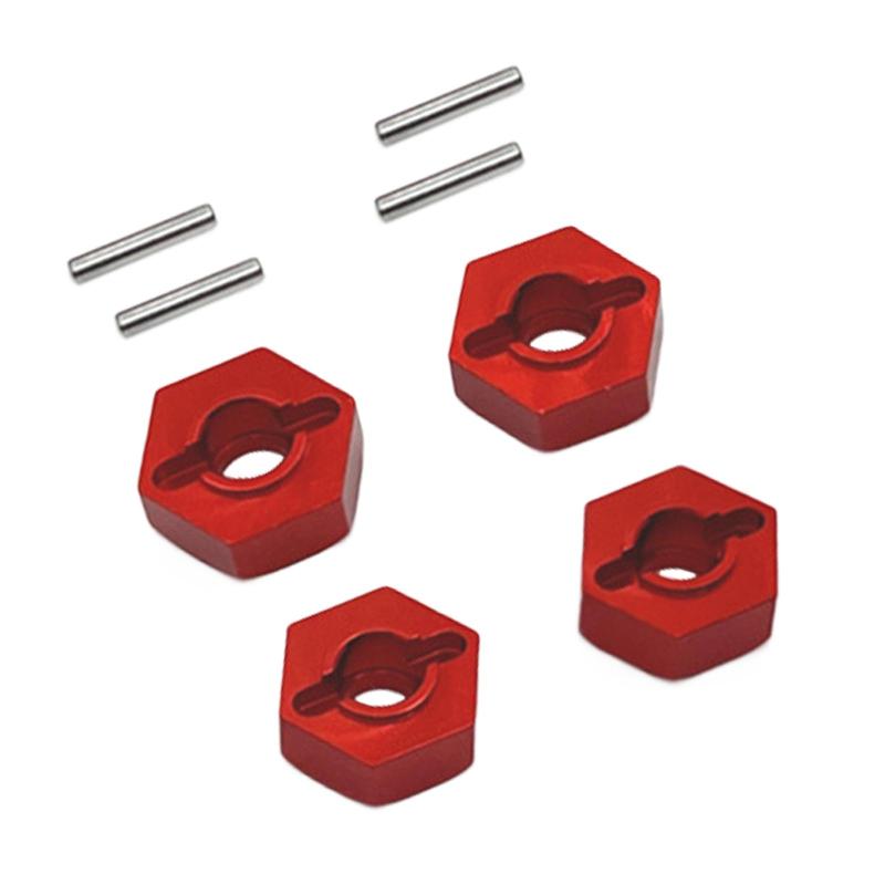 4 個 1/12 ホイール六角マウント.ドライブアダプターの交換.ピン付き.ホイール六角ハブドライブアダプ..