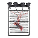 1:10 RC HPI CC01 Axial SCX10用のルーフラック荷物とライトバー