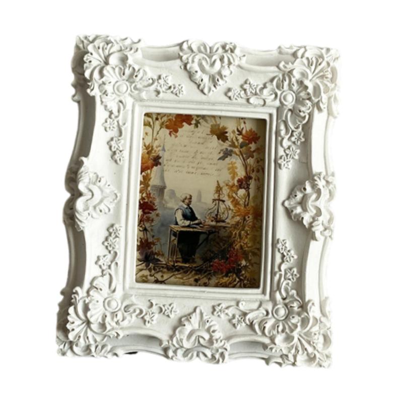 ヴィンテージフォトフレーム レトロな写真フレーム テーブル用 リビングルーム 壁掛け用